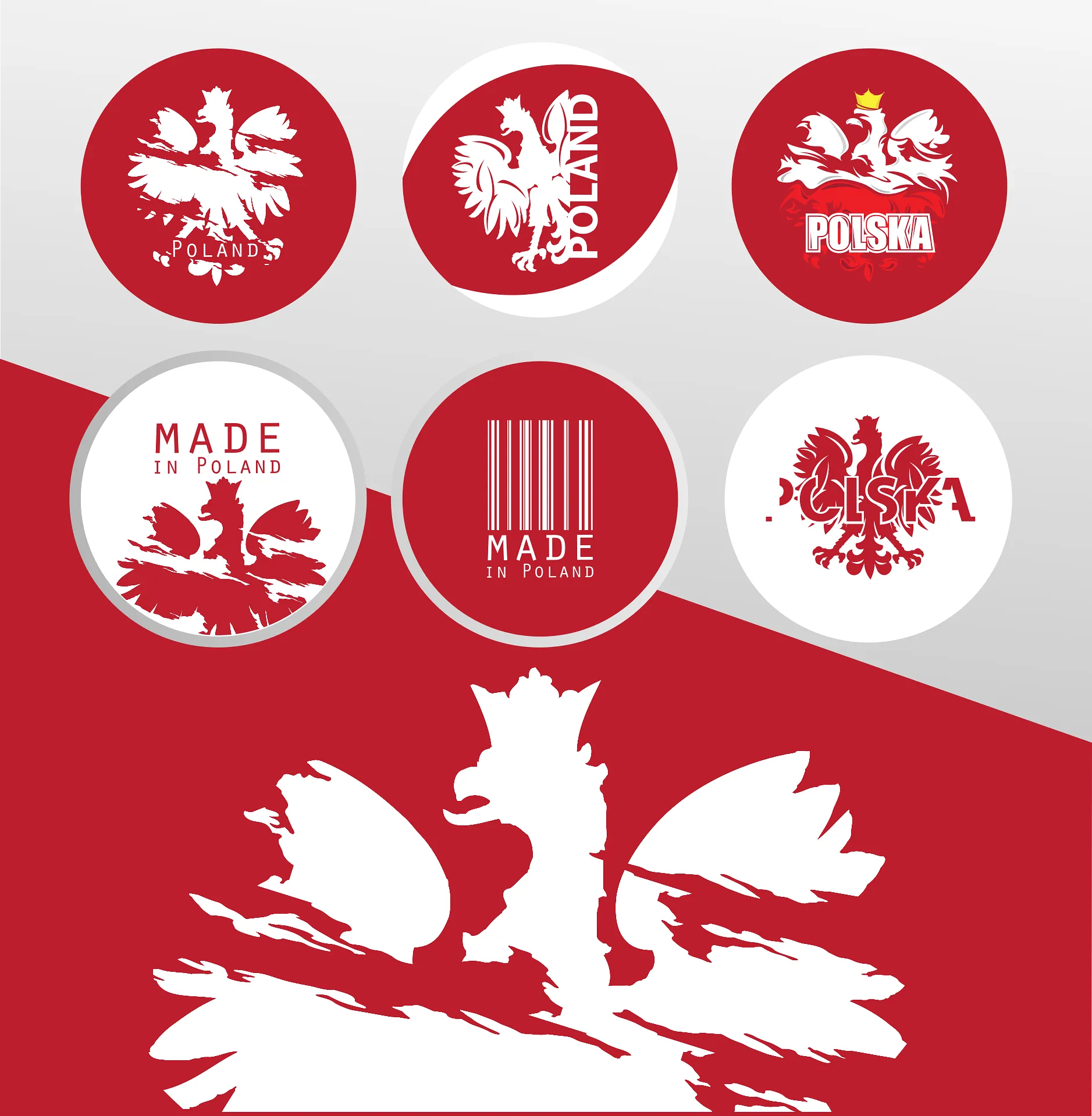 Poland Icon Heritage royalty-free vector graphic. Free for use & download